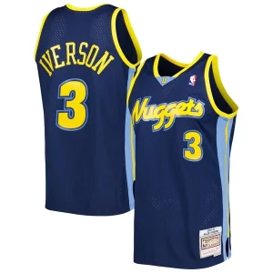 Allen Iverson Élégant Denver Nuggets Hardwood Classics Swingman Jersey Navy