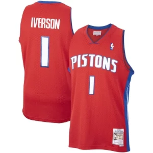 Allen Iverson Detroit Pistons 2008/09 Hardwood Classics Swingman Prime Jersey Red