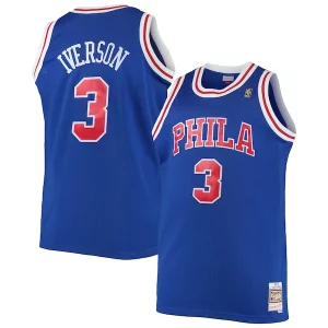 Allen Iverson Philadelphia 76ers 1996/97 Big & Tall Hardwood Classics Swingman Dashing Jersey Royal/Black/Red/White
