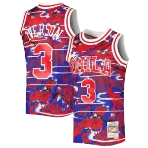 Allen Iverson Philadelphia 76ers 1996/97 Hardwood Classics Lunar New Year Authentique Swingman Jersey Red