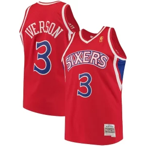 Allen Iverson Philadelphia 76ers 1996/97 Hardwood Classics Swingman Jersey Vibrant Red/White