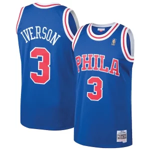 Allen Iverson Philadelphia 76ers 1996/97 Hardwood Classics Throwback Swingman Commémoratif Jersey Royal