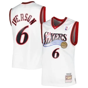 Allen Iverson Exclusif Philadelphia 76ers 2001/02 Hardwood Classics Swingman Jersey White/Red
