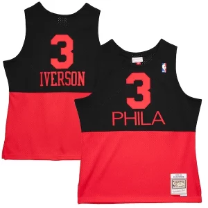 Allen Iverson Bold Philadelphia 76ers 2003/04 Hardwood Classics Reload 2.0 Swingman Jersey Black