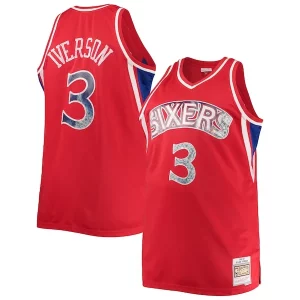 Allen Iverson Exclusif Philadelphia 76ers Big & Tall 1996/97 NBA 75th Anniversary Diamond Swingman Jersey Red