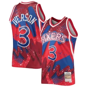 Allen Iverson Philadelphia 76ers Hardwood Classics Éclatant 1996/97 Hyper Hoops Swingman Jersey Red