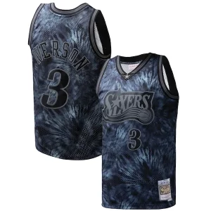Allen Iverson Philadelphia 76ers Hardwood Classics 1997/98 Tie Dye Swingman Prime Jersey Black