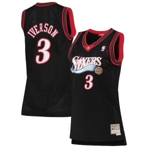 Allen Iverson Philadelphia 76ers Women's 2000/01 Hardwood Classics Swingman Jersey Splendide Black