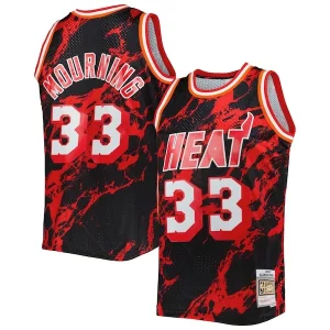 Alonzo Mourning Admirable Miami Heat 1996/97 Hardwood Classics Marble Swingman Jersey Black
