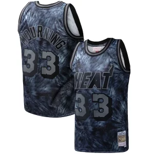 Alonzo Mourning Miami Heat Hardwood Classics Dashing 1996/97 Tie Dye Swingman Jersey Black