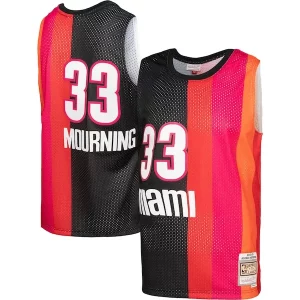 Alonzo Mourning Miami Heat Hardwood Classics 2005/06 Split Swingman Jersey Exclusif Black/Red