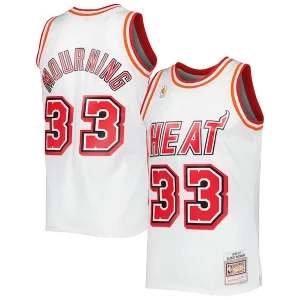 Alonzo Mourning Admirable Miami Heat Hardwood Classics Swingman Jersey White