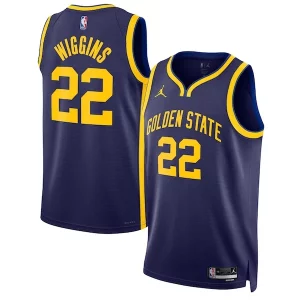 Andrew Wiggins Golden State Warriors Jordan Brand Unisex Swingman Jersey Statement Edition Navy Haut de gamme