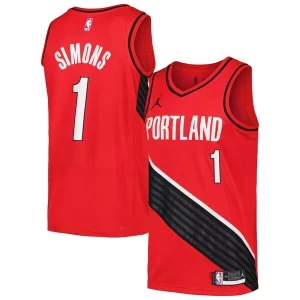 Anfernee Simons Portland Trail Blazers Jordan Brand Swingman Player Jersey Statement Edition Premium Red/Black