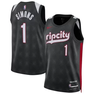 Anfernee Simons Éclatant Portland Trail Blazers Nike Unisex 2024/25 Swingman Player Jersey City Edition Black