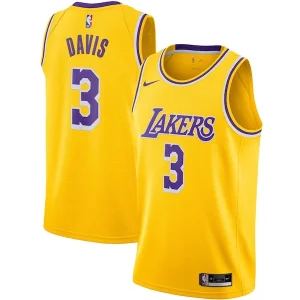 Anthony Vibrant Davis Los Angeles Lakers Nike Swingman Jersey Gold Icon Edition