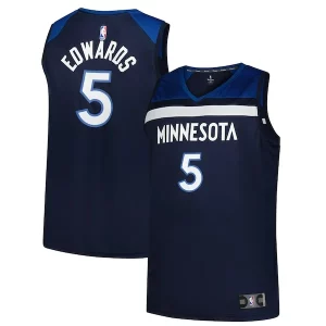 Anthony Edwards Minnesota Timberwolves Big & Tall Fast Élégant Break Jersey Icon Edition Navy