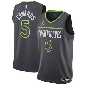 Anthony Edwards Minnesota Timberwolves Jordan Brand Unisex Swingman Jersey Statement Edition Charcoal Refiné