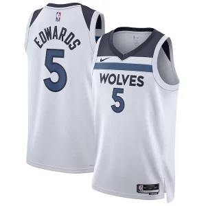 Anthony Edwards Minnesota Timberwolves Nike Unisex Sophistiqué Swingman Jersey Association Edition White
