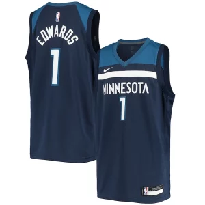 Anthony Edwards Minnesota Timberwolves Nike Youth 2020/21 Swingman Jersey Splendide Icon Edition Navy