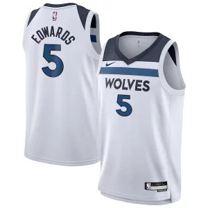 Anthony Edwards Minnesota Timberwolves Nike Youth Swingman Jersey Association Sophistiqué Edition White