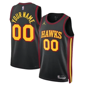 Atlanta Hawks Jordan Brand Unisex Stylish 2022/23 Swingman Custom Jersey Statement Edition Black