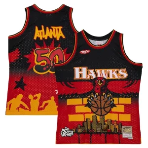 Atlanta Hawks x Tats Cru Hardwood Sophistiqué Classics Fashion Jersey Black