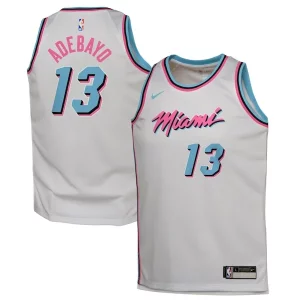 Bam Adebayo Miami Heat Nike Youth 2024/25 Moderne Swingman Player Jersey City Edition White