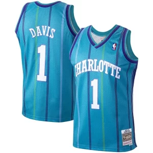 Baron Davis Haut de gamme Charlotte Hornets 1999/00 Hardwood Classics Swingman Jersey Teal