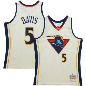 Baron Davis Golden State Warriors Chainstitch Swingman Jersey Cream Vibrant