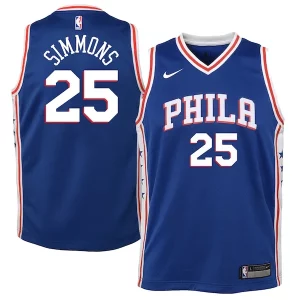 Ben Simmons Philadelphia 76ers Nike Youth Swingman Jersey Royal Icon Haut de gamme Edition/White