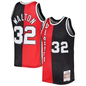 Bill Walton Portland Trail Blazers Hardwood Classics 1976/77 Refiné Split Swingman Jersey Red/Black