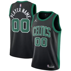 Boston Celtics Authentique Jordan Brand Swingman Custom Jersey Statement Edition Black