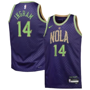 Brandon Ingram New Orleans Pelicans Nike Youth Personalisable 2024/25 Swingman Player Jersey City Edition Purple