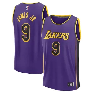 Bronny James Los Angeles Lakers Fast Break Replica Player Jersey Statement Edition Moderne Purple