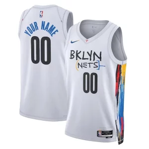 Brooklyn Nets Nike Personalisable Unisex 2022/23 Swingman Custom Jersey City Edition White