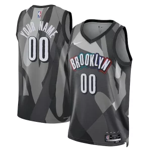 Brooklyn Nets Nike Unisex Charming 2024/25 Custom Swingman Jersey City Edition Gray