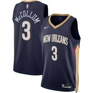 C.J. McCollum New Orleans Pelicans Nike Unisex Swingman Jersey Icon Admirable Edition Navy