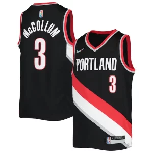 C.J. McCollum Portland Trail Blazers Nike Youth 2021/22 Diamond Gracieux Swingman Jersey Icon Edition Black