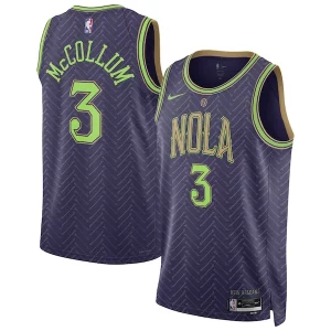 CJ McCollum New Orleans Personalisable Pelicans Nike Unisex 2024/25 Swingman Player Jersey City Edition Purple