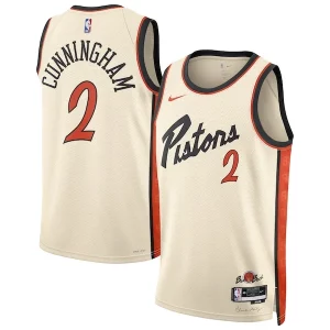 Cade Cunningham Detroit Pistons Dashing Nike Unisex 2024/25 Swingman Player Jersey City Edition White