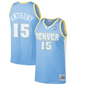 Carmelo Anthony Denver Nuggets Hardwood Classics Swingman Authentique Jersey Light Blue