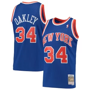 Charles Oakley New York Knicks Hardwood Classics Swingman Personalisable Jersey Blue