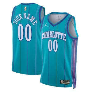 Charlotte Hornets Jordan Brand Unisex 2023/24 Custom Swingman Jersey Classic Edition Teal Incontournable