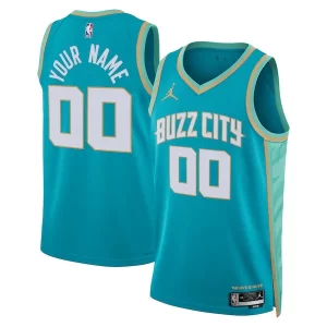 Charlotte Moderne Hornets Jordan Brand Unisex 2023/24 Custom Swingman Jersey Teal City Edition
