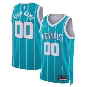 Charlotte Hornets Jordan Brand Unisex Swingman Custom Jersey Teal Icon Edition Tendance