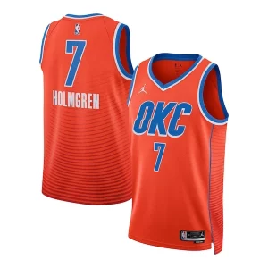 Chet Holmgren Oklahoma City Magnifique Thunder Jordan Brand Unisex Swingman Jersey Statement Edition Orange