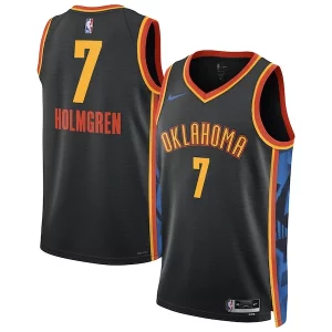 Chet Holmgren Oklahoma City Thunder Nike Unisex 2024/25 Swingman Moderne Player Jersey City Edition Black