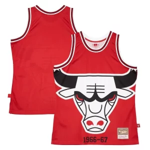 Chicago Bulls Captivant Hardwood Classics Blown Out Fashion Jersey Red