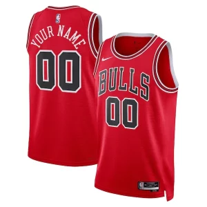 Chicago Bulls Nike Bold Unisex Swingman Custom Jersey Red Icon Edition